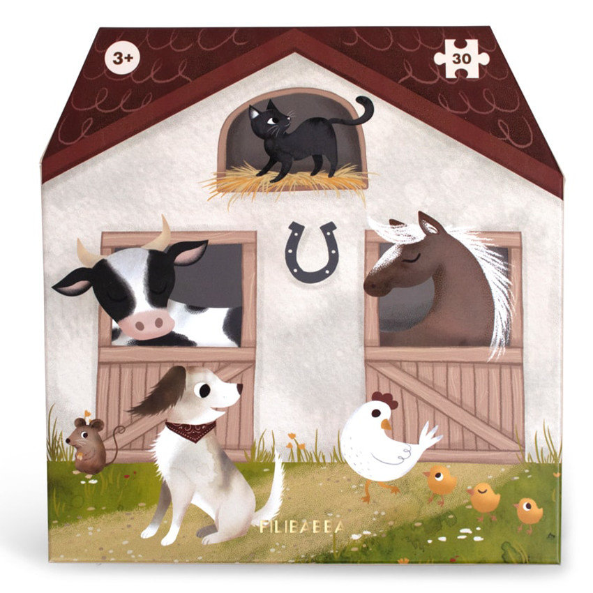Grand puzzle 30 pièces "La ferme magique" 3ans+  