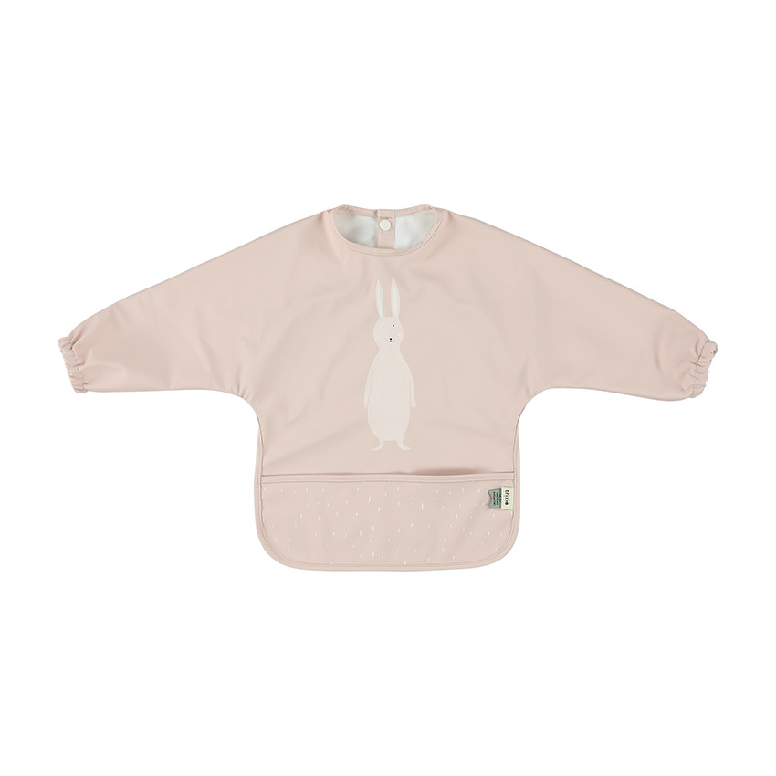 Bavoir tablier imperméable à poche Mrs. Rabbit rose 