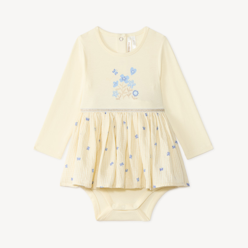 Robe bébé fille 2-en-1 imprimé papillon 