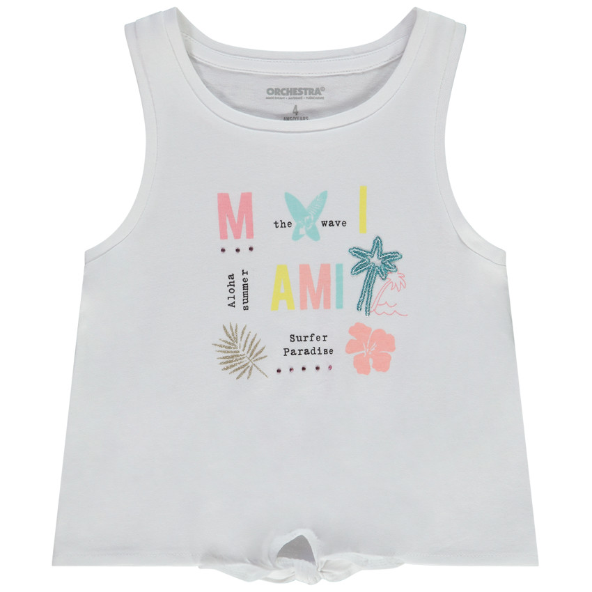Débardeur en jersey print Miami pour fille 