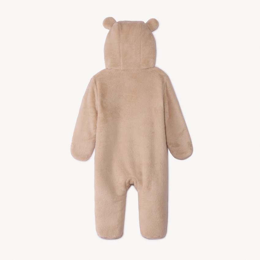 Pilotenpak in effen sherpa met 3D-oren voor jongens 