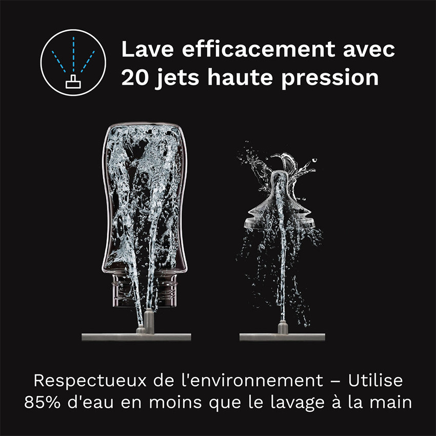 Lave-biberon électrique Pro  -Lave- Stérilise & Sèche All Black Noir 