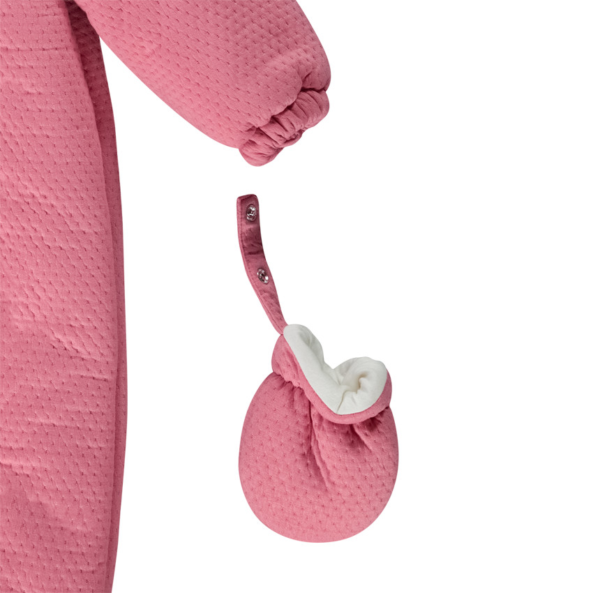 Combi-pilote matelassée avec broderie pour bébé fille 