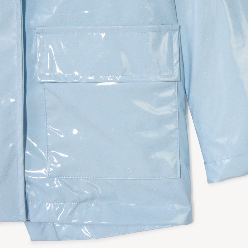 Iridescente parka met capuchon voor meisjes 