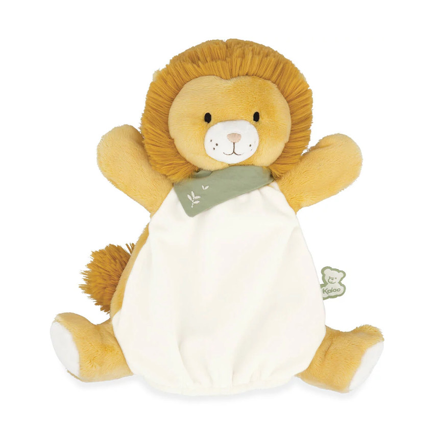 Peluche marionnette Nougat le lion 