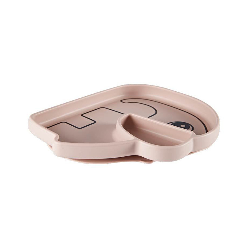 Assiette Silicone ventouse - Elphee rose 