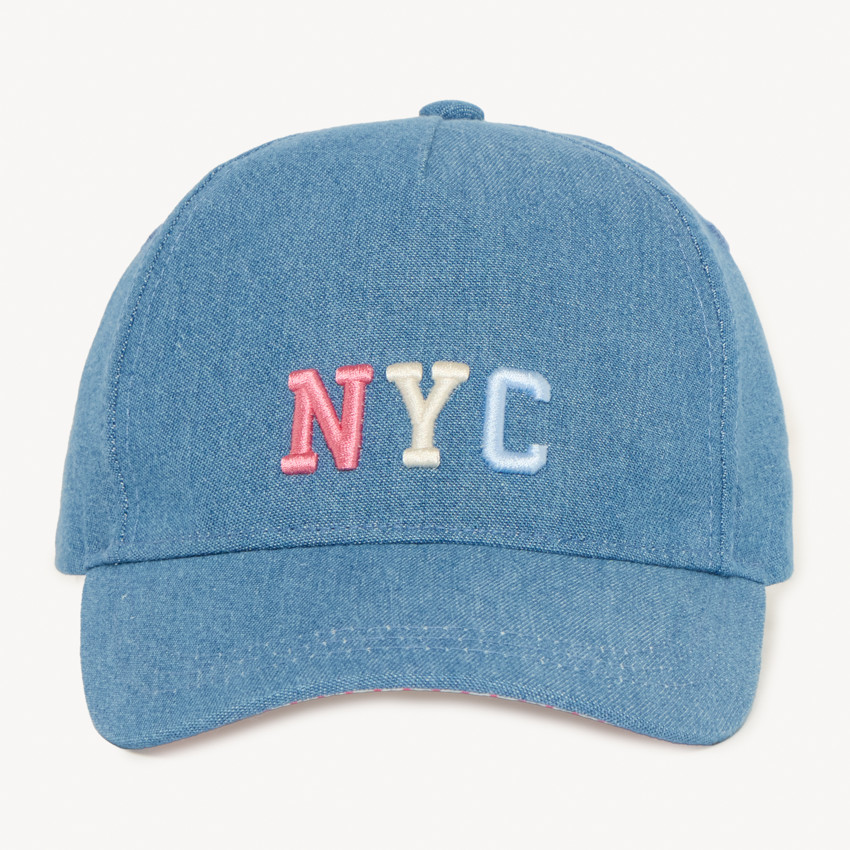 Casquette en denim à broderie "NYC" pour fille 