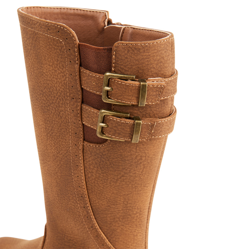 Bottes cavalières à double boucle pour fille 