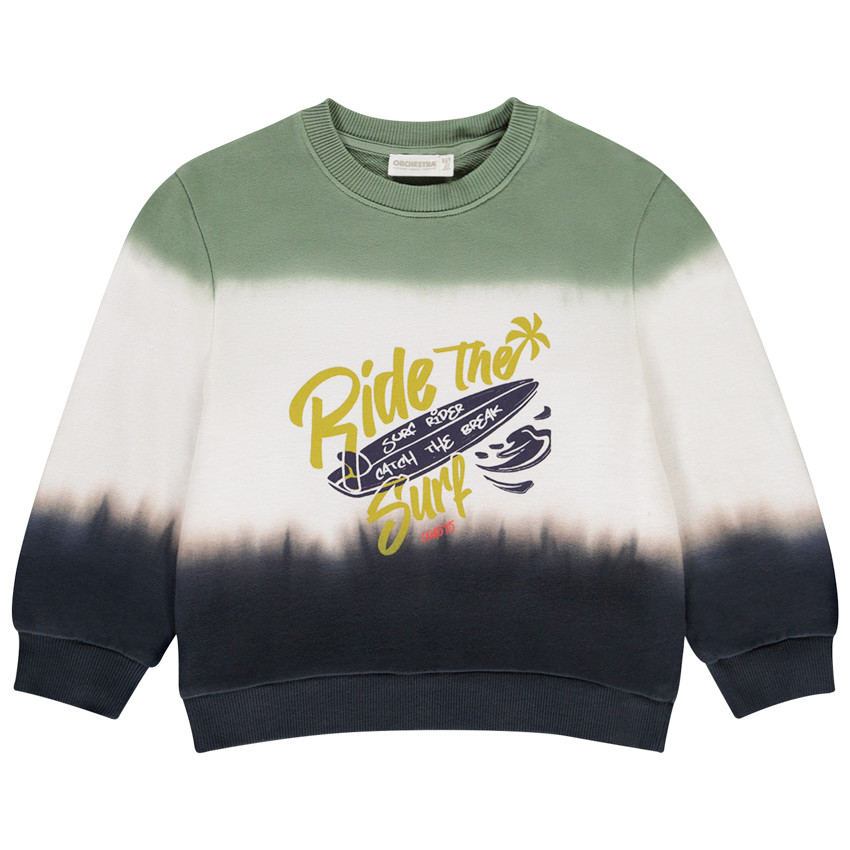 Sweat en molleton effet Tie and Dye fantaisie pour garçon  