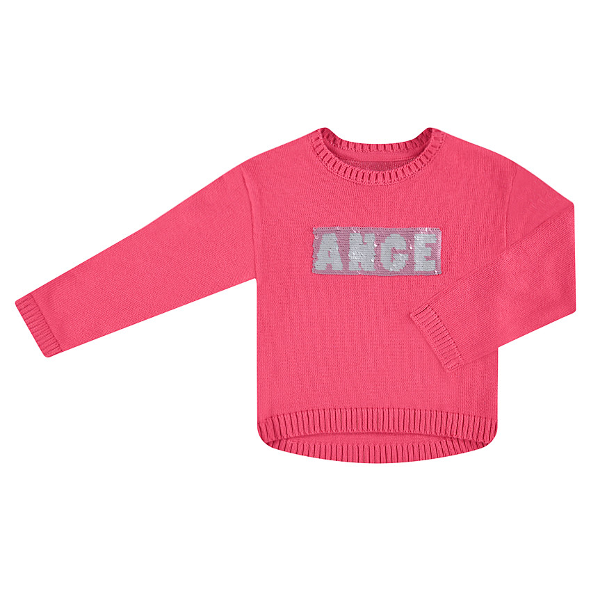 Pull en tricot avec message en sequins magiques 