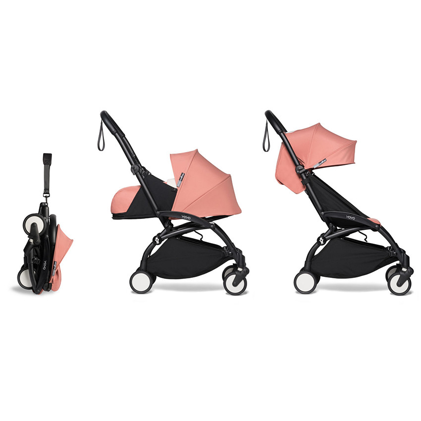 Poussette complète YOYO² nouveau pack 0+ et 6+ châssis noir - Ginger 