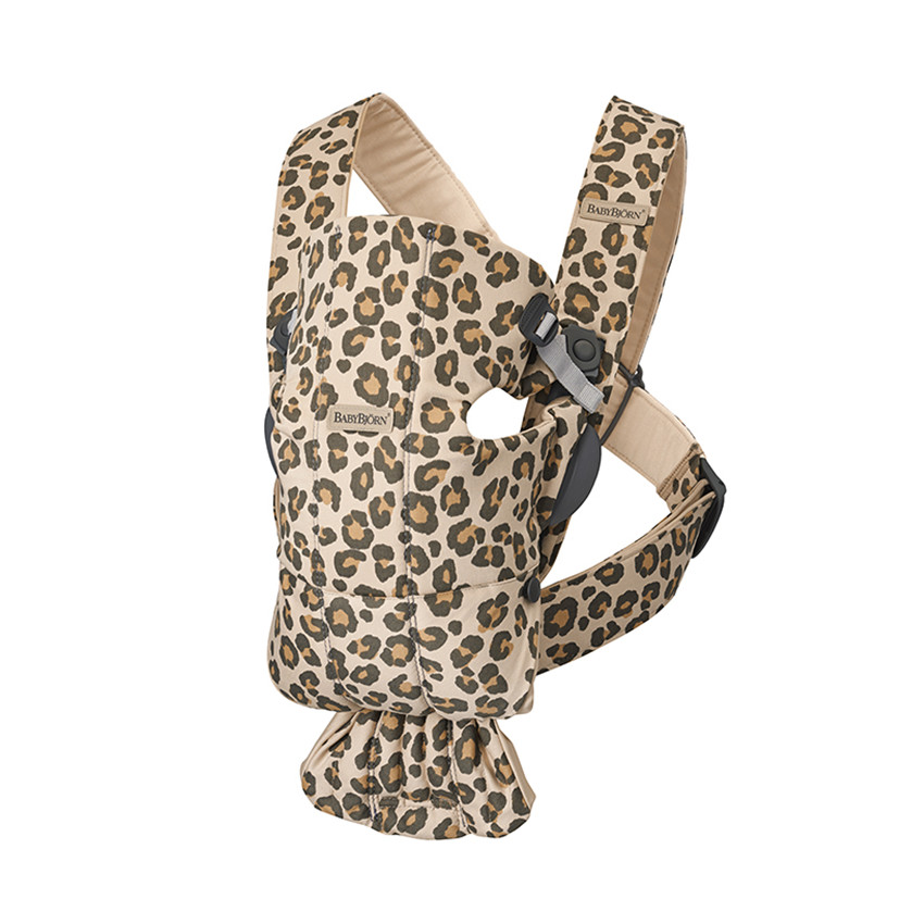 Porte-bébé Mini en coton - Beige/Léopard 