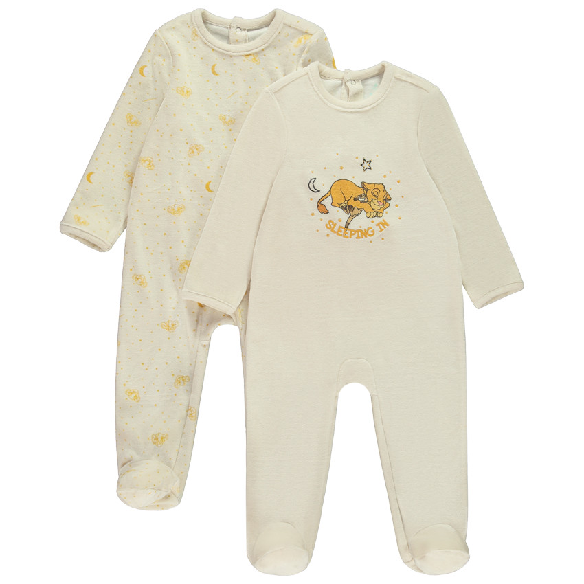 Set van 2 fluwelen pyjama