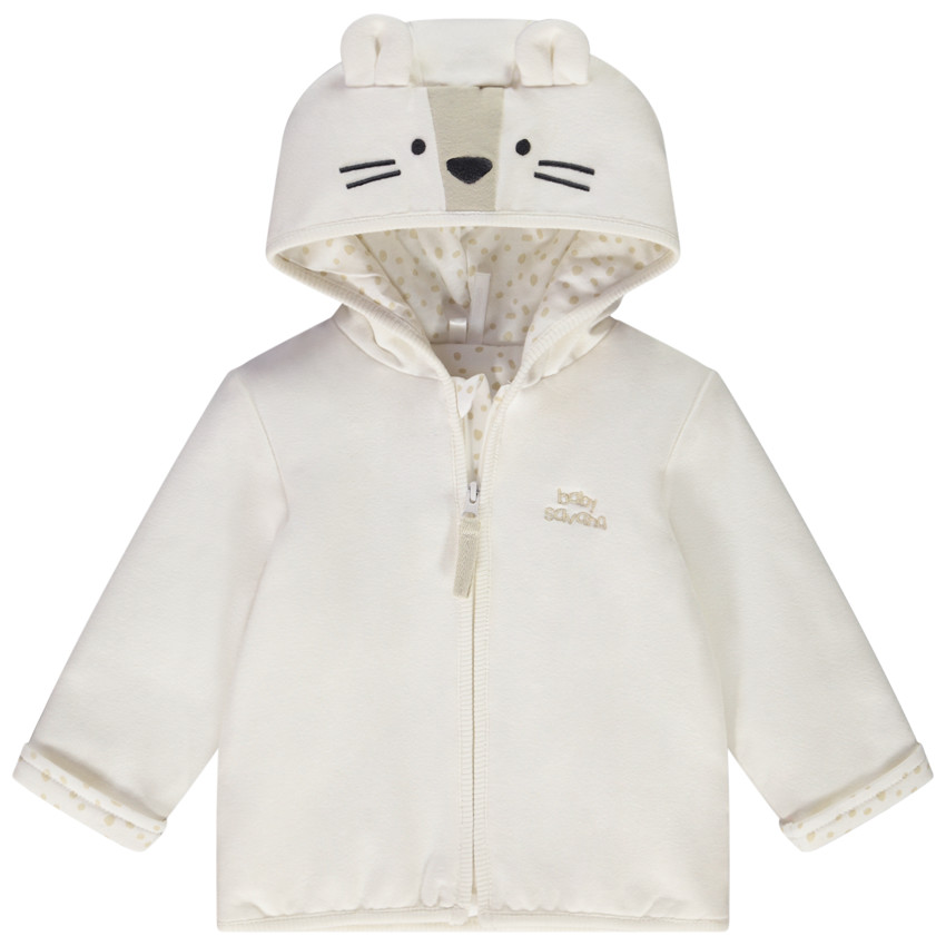 Gilet en molleton avec capuche ludique pour bébé 