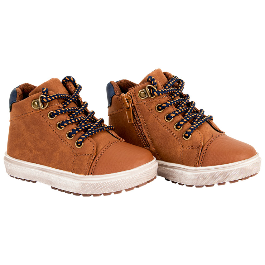 Bottillons à lacet fantaisie et zip pour bébé garçon 