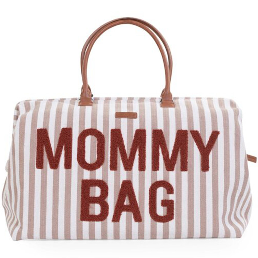 Sac à langer Mommy Bag Rayures Nude Terracotta 