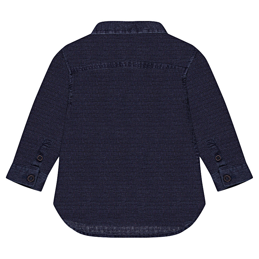 Chemise manches longues en coton fantaisie 