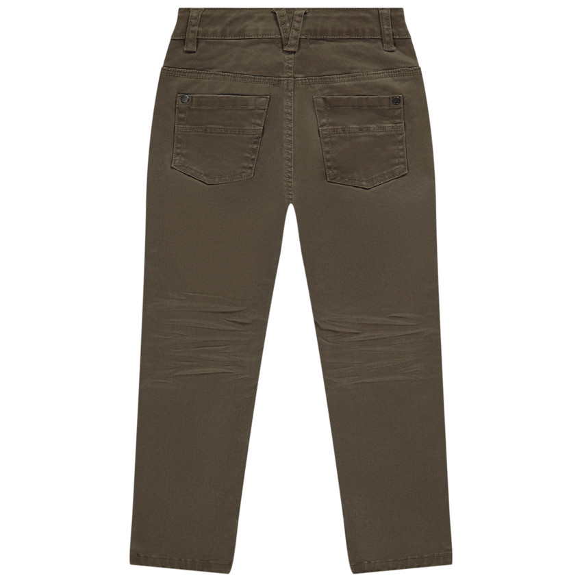 Jongens twill broek met kreuk-effect 
