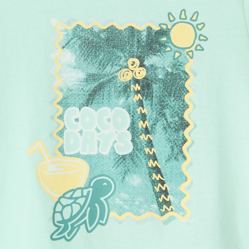 T-shirt manches courtes photoprint plage pour bébé garçon 