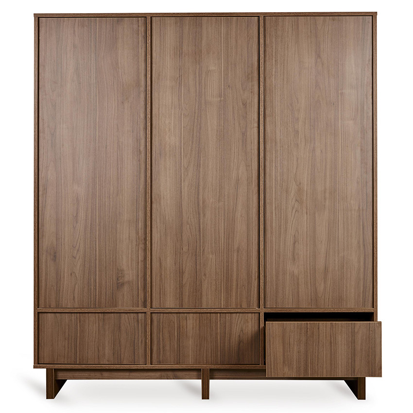 Armoire XL 3 portes Kyo Walnut 