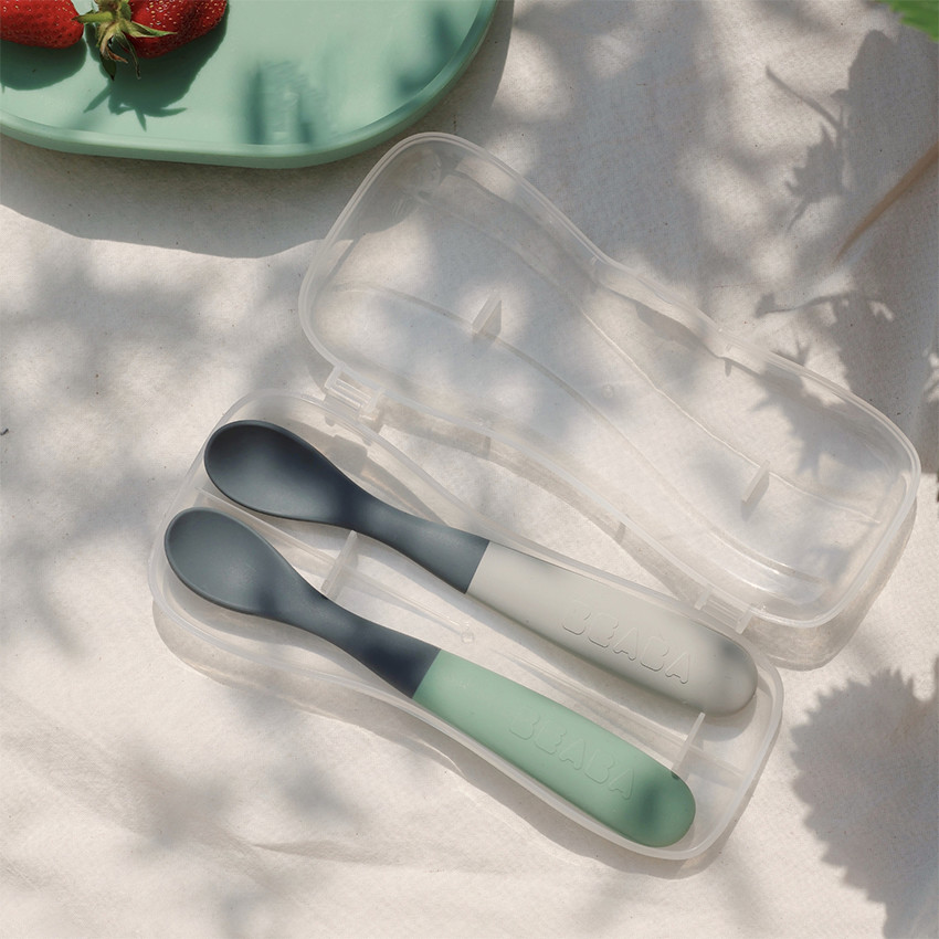 Pack robot cuiseur bébé Babycook Neo gris mineral + 2 pots + 2 cuillères 