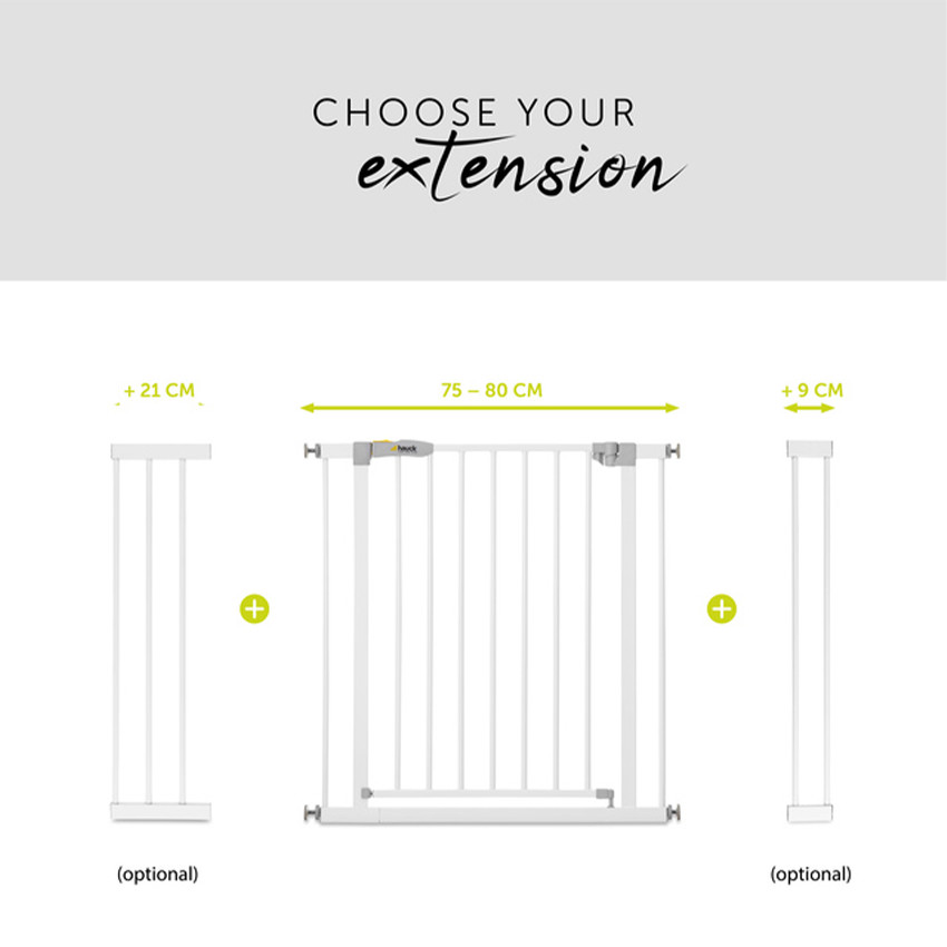 Veiligheidshek zonder boren Stop N Safe 2 Wit 75-80cm 