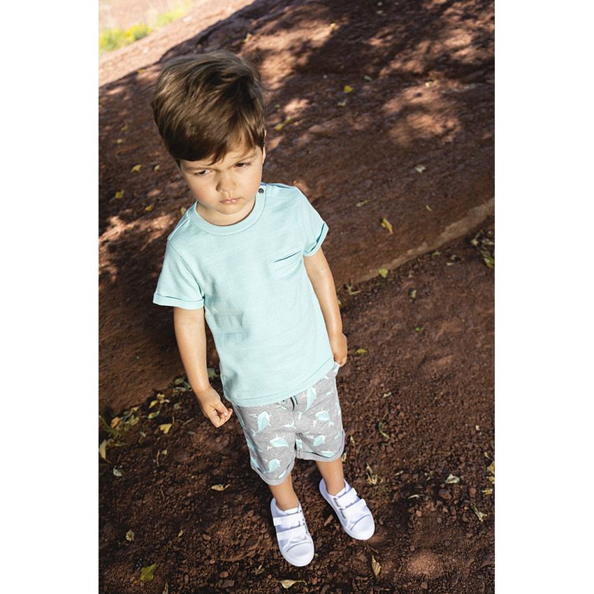 Bermuda imprimé baleines pour bébé garçon 