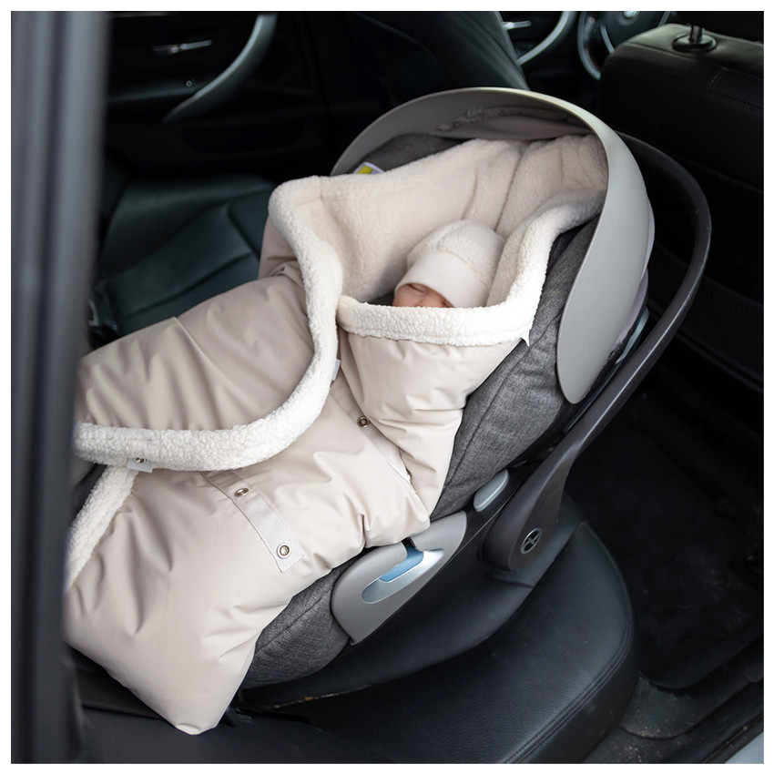 Wikkeldeken Biside - Pady Rainy + Teddy Neutral - 0-12m 