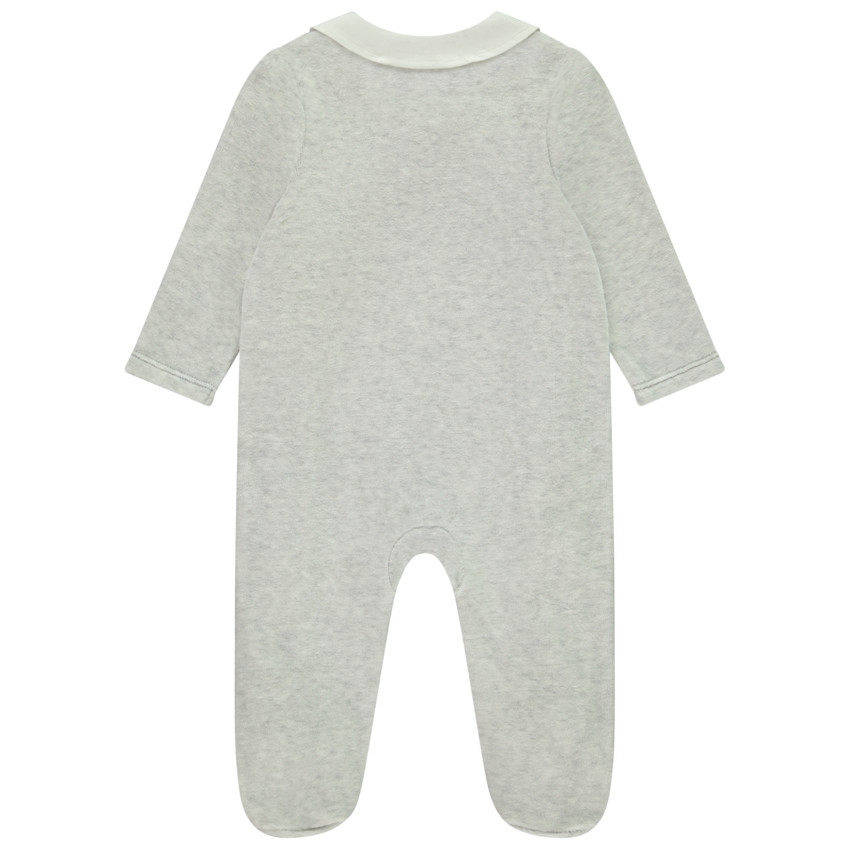 Pyjama in fluweel met Claudine kraag voor meisjes 