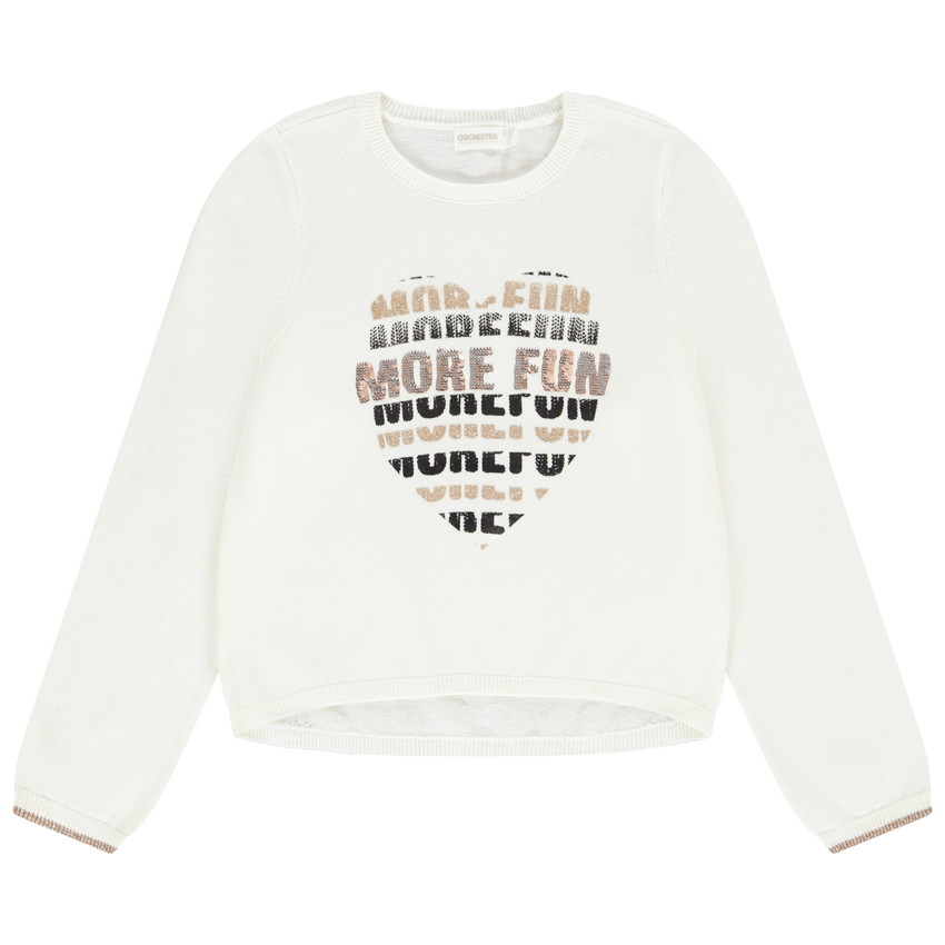 Bedrukte trui met lovertjes voor meisjes 