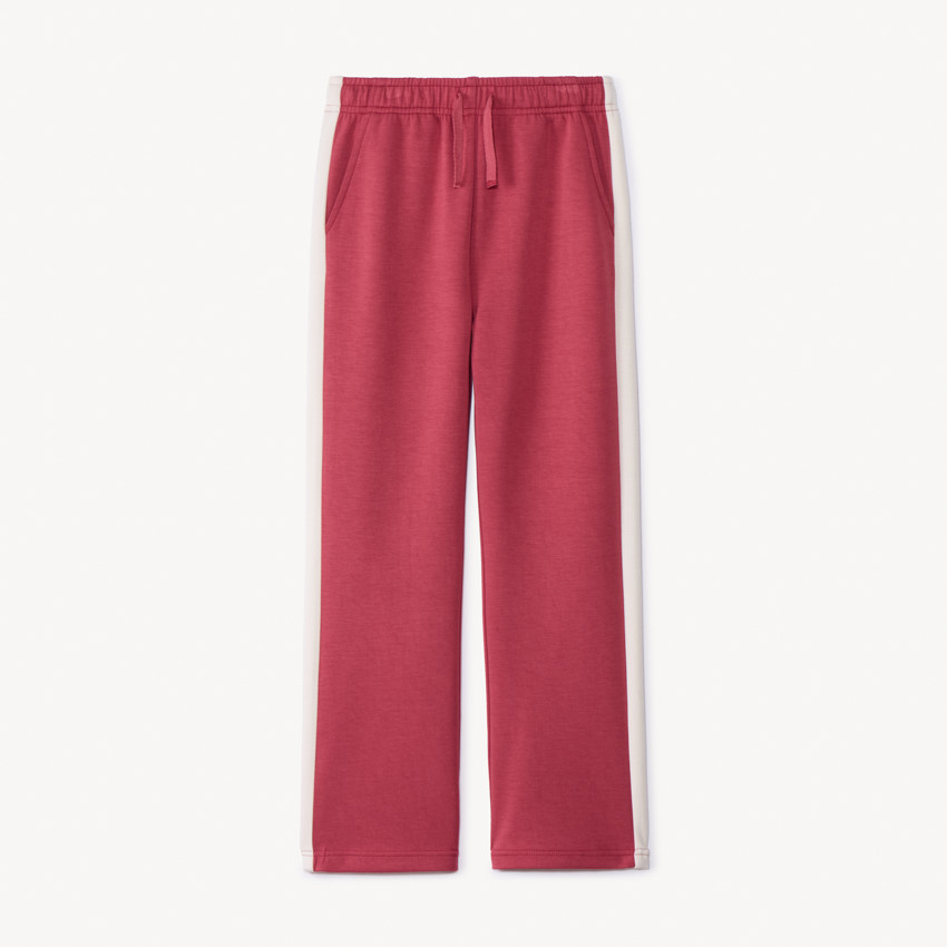 Jogging large en molleton avec bandes latérales pour fille 