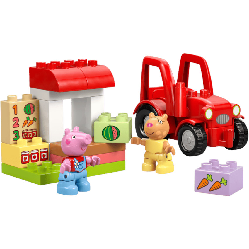 A THEME LEGO DUPLO - PEPPA PIG TRACTEUR ET MARCHÉ - 18PCS - 2+ 