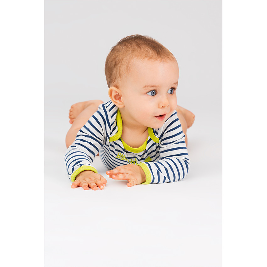 Lot de 3 bodies manches longues print loup ouverture adaptée à l'âge 