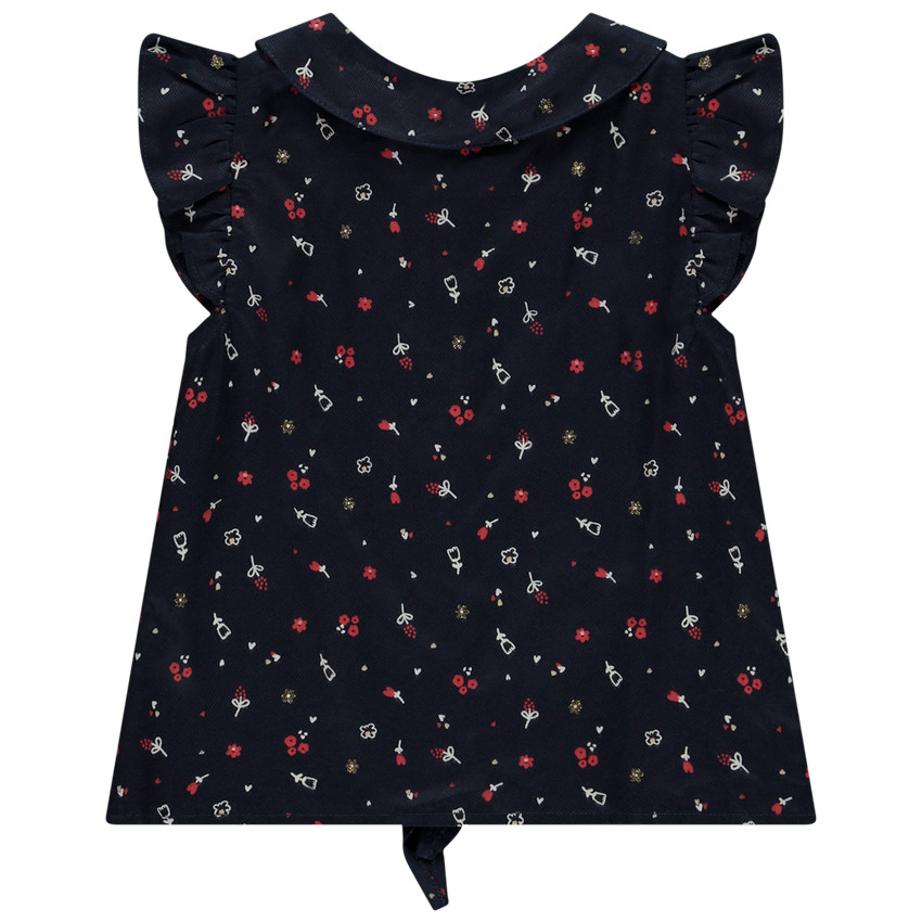 Tuniek met korte mouwen en bloemenprint voor meisjes 