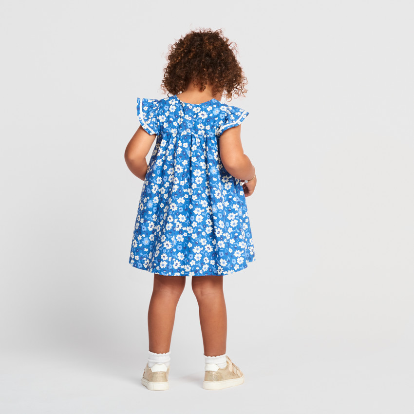 Robe manches courtes imprimé fleurs pour bébé fille 