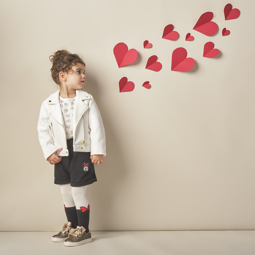 Lot de 2 collants épais rayés ou motif Minnie Disney 