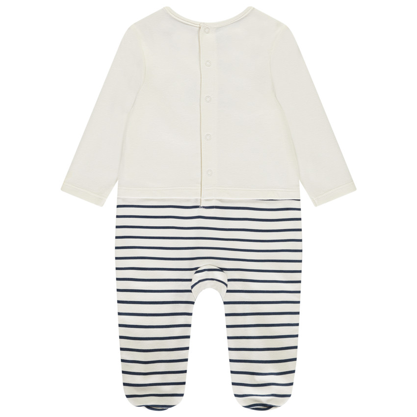 Pyjama 2-in-1 met walvis en gestreept patroon voor baby 