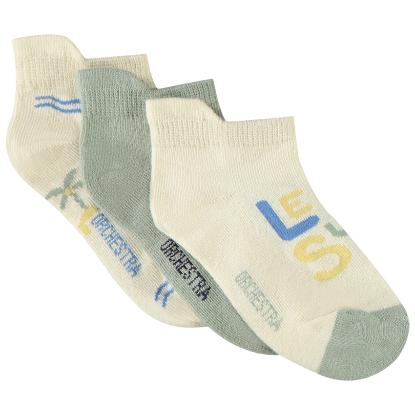 Set van 3 paren van korte fantasie sokken voor jongens 