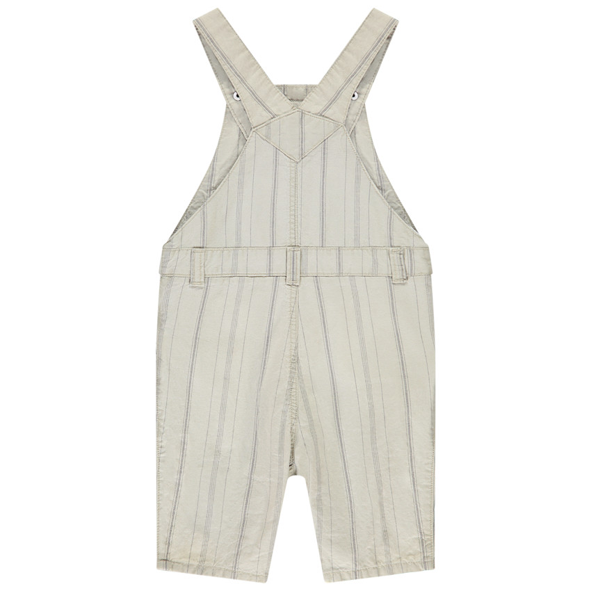Salopette courte rayée à poche pour bébé garçon 