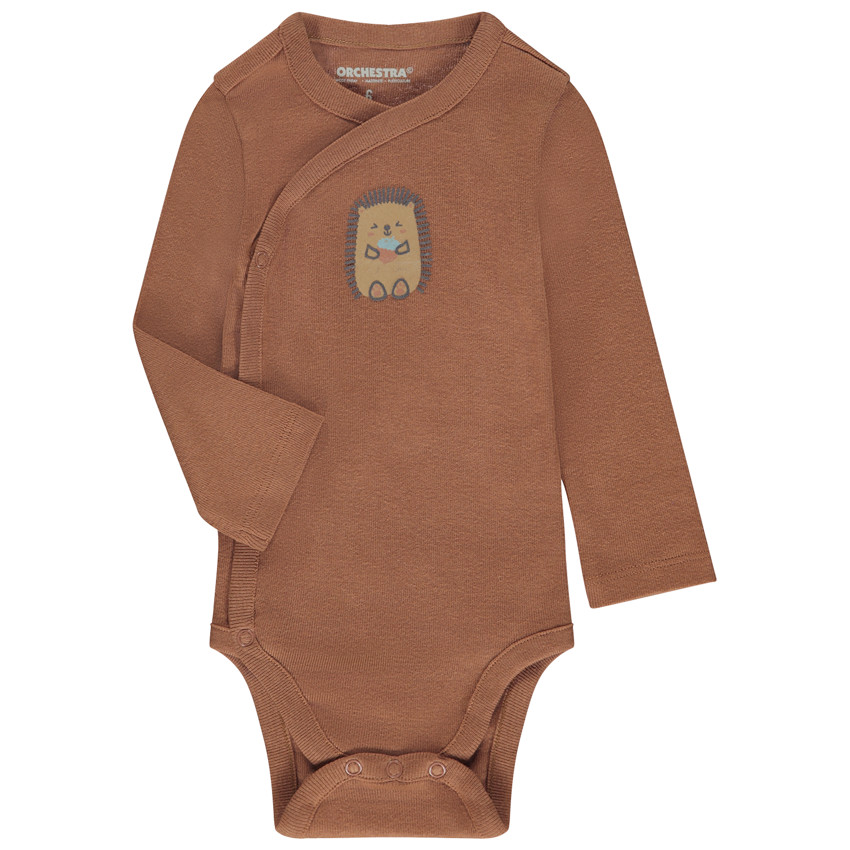 Set van 7 lange mouwen bodies met dierenmotief voor baby jongens met verschillende openingen afhankelijk van de leeftijd 