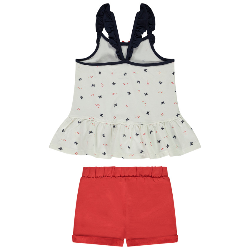 Ensemble 2 pièces imprimé papillons pour bébé fille 