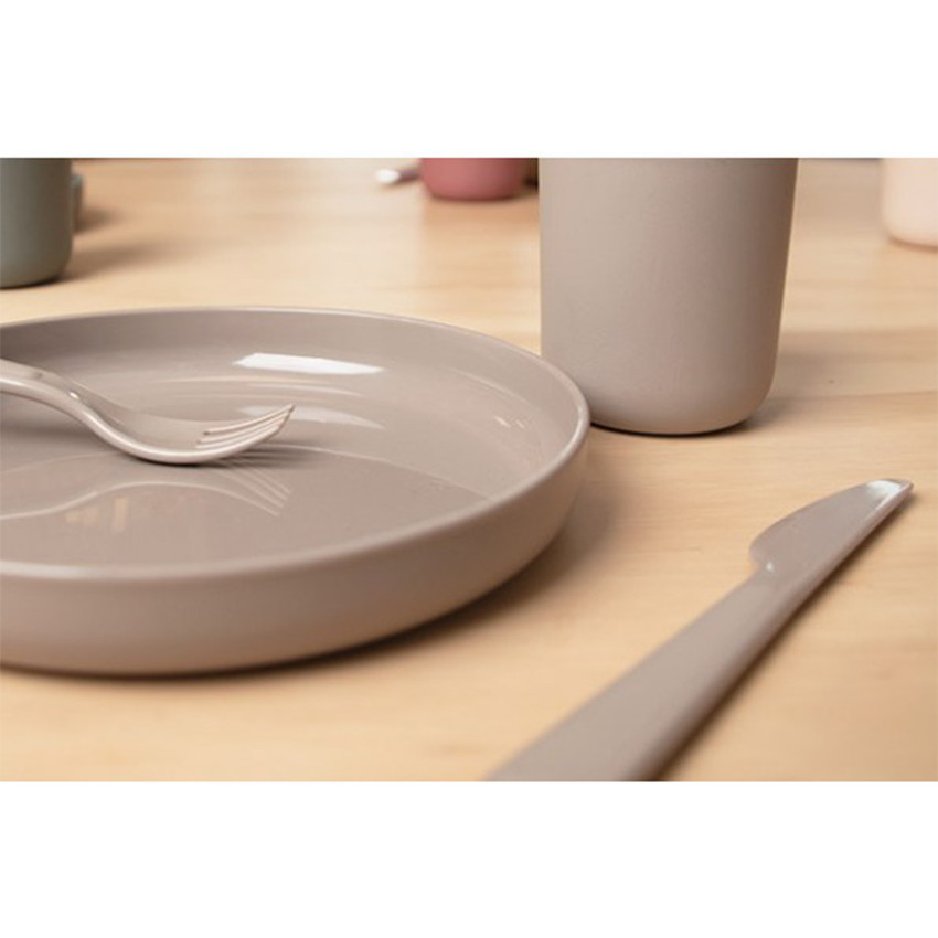 Set de 6 couverts Tiny Bioplastique – Beige/Moka 