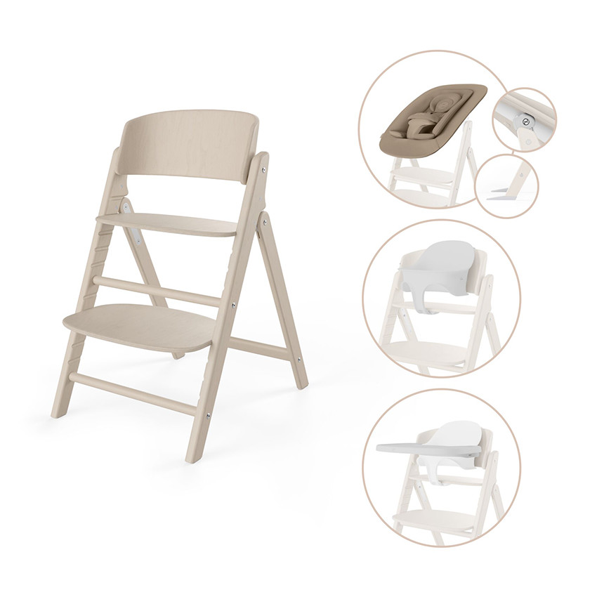 Chaise haute évolutive Click & Fold 4 en 1 all natural 