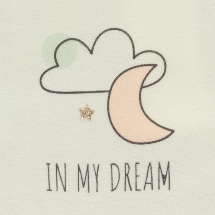 Set naissance 3 pièces motifs ours/lune pour bébé fille 