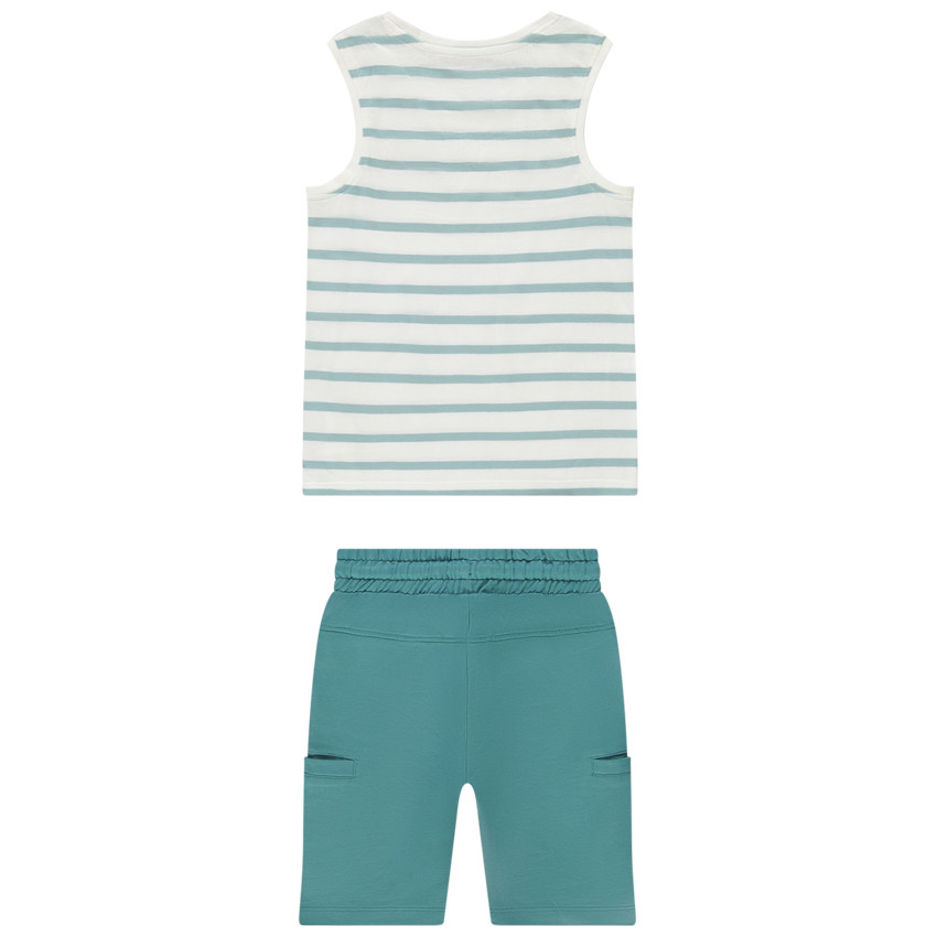Ensemble 2 pièces avec débardeur rayé pour garçon 
