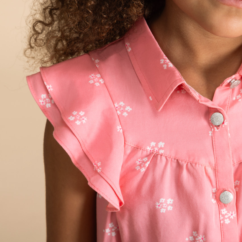 Korte mouwen jurk met bloemen meisjes 