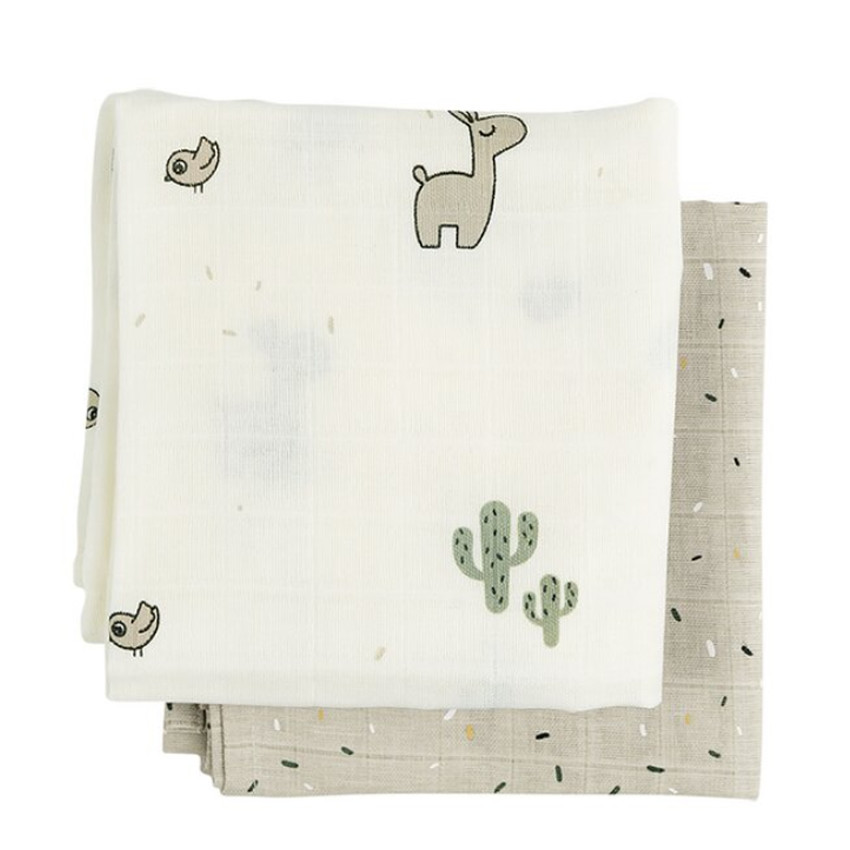 Tetra luiers Gots 120x120 cm - Lalee Sand 2 stuks 