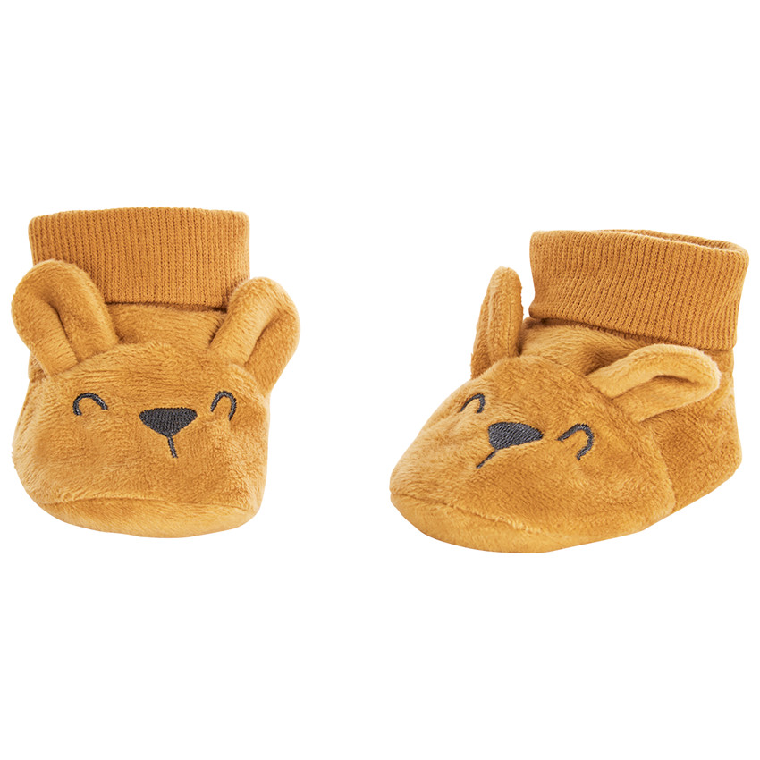 Pantoffels in sherpa met oren voor baby jongens 