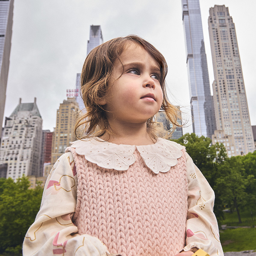 Ensemble Tuniek mouwloze trui effen onderbroek voor meisjes 