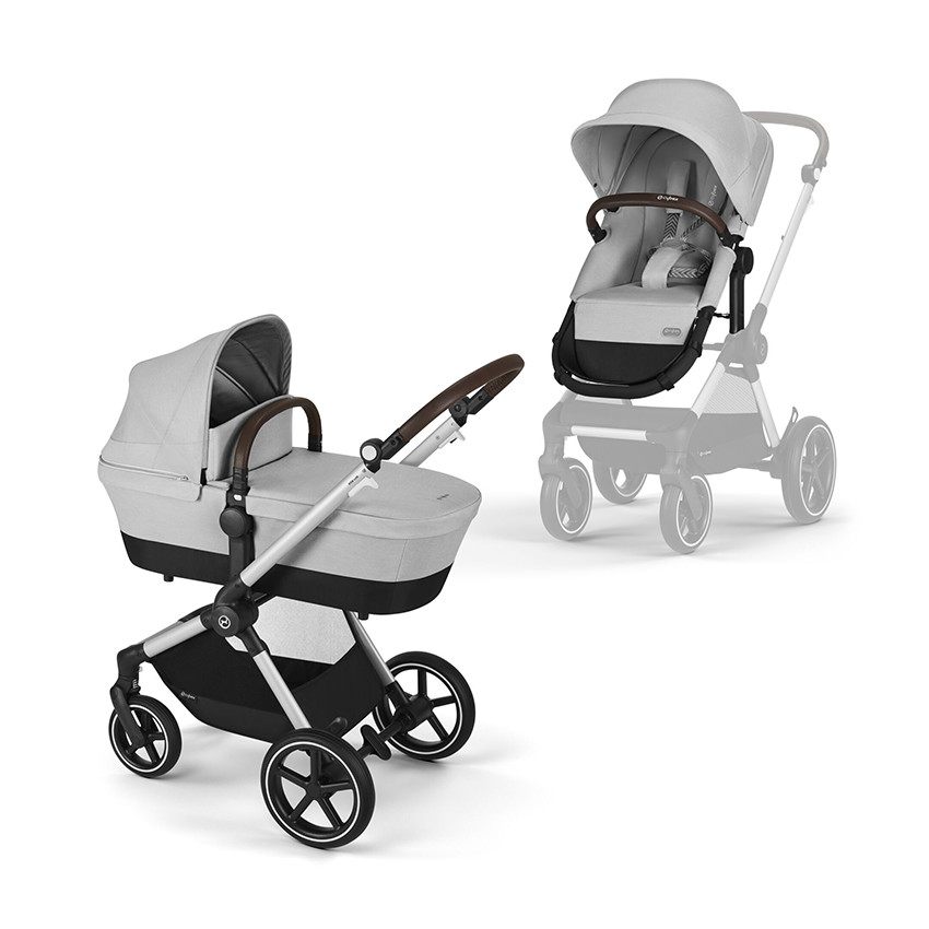 Kinderwagen Eos Lux Silver 2-in-1 Lava Grey 
